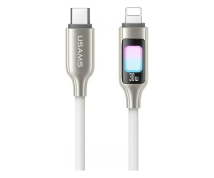 Kabel USAMS Kabel 30W USB-C do Lightning 1,2 m tytanowy